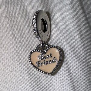 Pandora Silver Best Friends Heart Charm